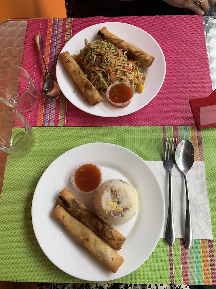 Salad with Springrolls